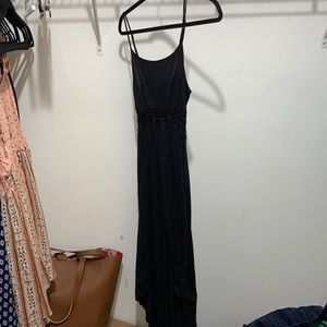 Little black dress beach dress flowing stacked front dress black dress